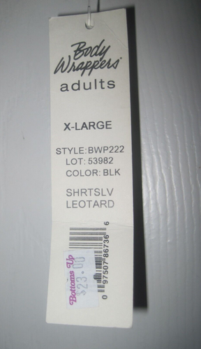 Envoltura corporal negro leotardo manga corta para mujer talla XL nuevo con etiquetas - Imagen 3 de 13