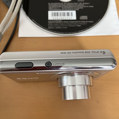 SONY Cyber-Shot DSC-W530 Digital Camera 14.1MP Silver Working Cond Japanese Only - Picture 9 of 10