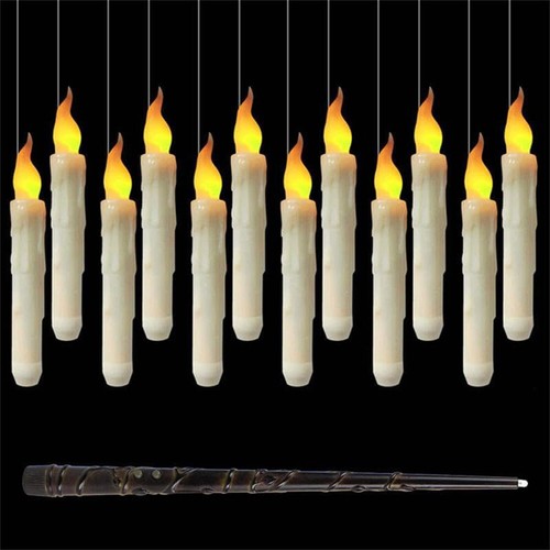 12/20Pcs Floating Candles Christmas Hanging Harry Potter LED Candles Warm AU - Picture 10 of 15