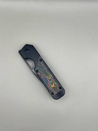 Kizer Mini Militaw M390 Blade Frame Lock Titanium Handle Camo Carbon 80'S Inlay - Picture 3 of 6
