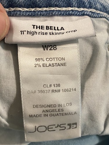 Joe’s Jeans The Bella 11” tiro alto ajustado recortado - W28 - Imagen 3 de 6