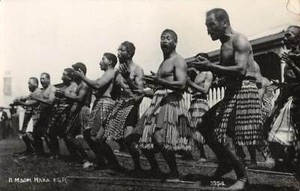 New Zealand Maori Men Performing The Haka Dance Real Photo Pc 1907 Ebay
