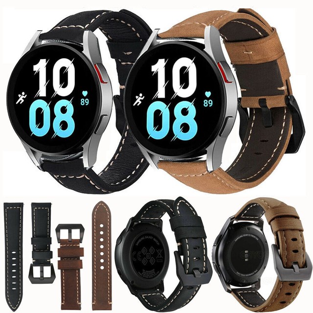 Echtes Leder Armband für Samsung Galaxy Watch 4 Classic 46/42/40/44mm 5 Pro 45mm Echtes Leder Armband für Samsung Galaxy Watch 4 Classic 46/42/40/44mm 5 Pro 45mm