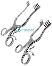 2 Pcs Set Surgical Weitlaner Retractor 5.5" & 7" Blunt 3x4 Prongs Instruments