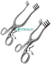 2 Pcs Set Surgical Weitlaner Retractor 5.5" & 7" Blunt 3x4 Prongs Instruments