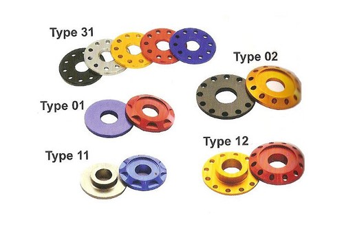 DRC Ref D58-57-211 Pack 4 Entretoises M6 en Aluminium Type 2 - Bleu - Picture 2 of 3