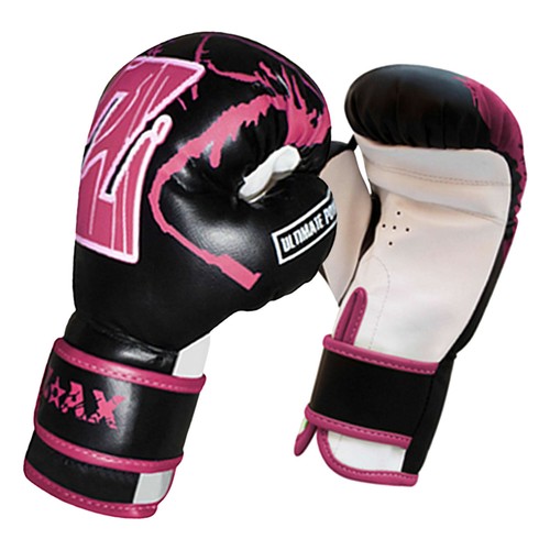 Junior Kids Boxing Gloves Training Sparring Punch Bag Leather Gloves 4,6,8 OZ - Afbeelding 9 van 22