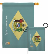 Delaware Garden Flag Americana States Decorative Small Gift Yard House Banner