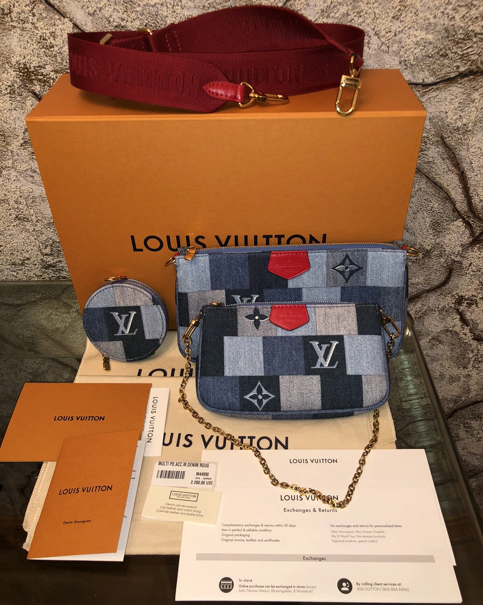 Louis Vuitton Bag Authentic Louis Vuitton Denim Patchwork 