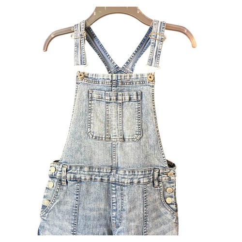 VTG Jordache Bib Overalls Wide Leg Girls Size XXL Light Wash Adjustable Straps - Picture 2 of 9