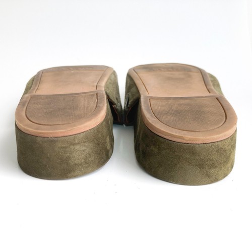 SARTO by Franco Sarto IRMA Suede Mules sz 8.5 Sage Green Pointy Toe Slip On Clog - Picture 11 of 11