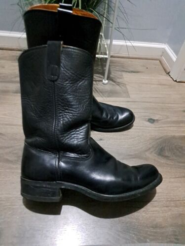 BOTAS DE TRABAJO SANTA ROSA PARA HOMBRE Talla 13B Cuero Negro Western - Imagen 4 de 9