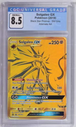 Pokemon - Solgaleo GX (SM104a) - Full Art (Gold) - Black Star Promos [CGC 8.5]
