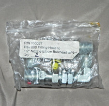 PAIR 1/2" NOZZLE ELBOW BULKHEAD WITH NUT 850027 *Free Shipping*