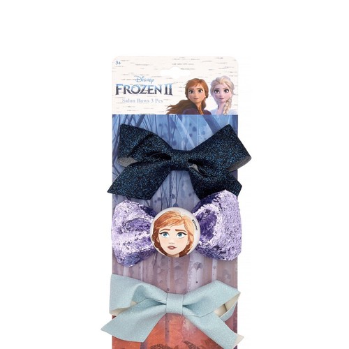 Disney Frozen 2 Salon Bows 3 Piece Anna Blue Purple 