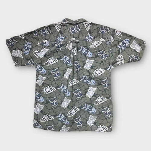 Vintage Tommy Hilfiger Button Up Short Sleeve T-shirt Blue Green White Boys Sz 7 - Picture 2 of 11