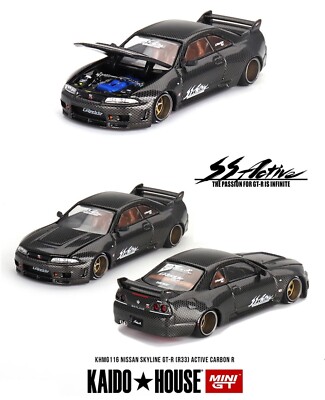 Mini GT Kaido House Nissan Skyline GT-R R33 Active Carbon R