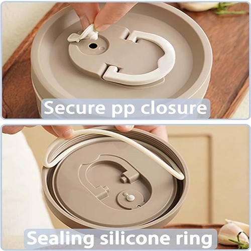 Tragbare Isolierte Lebensmittel Mittagessen Behälter Set mit Thermo Brotdose 3 Separate - Bild 11 von 15