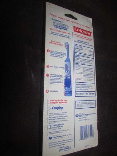 Spongebob Squarepants Electric Toothbrush NIP NEW Christmas Item 2012 Deadstock - Picture 2 of 2