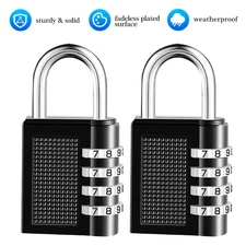 2Pcs Combination Lock 4 Digit Locker Padlock for School Gym Sports Locker Fence