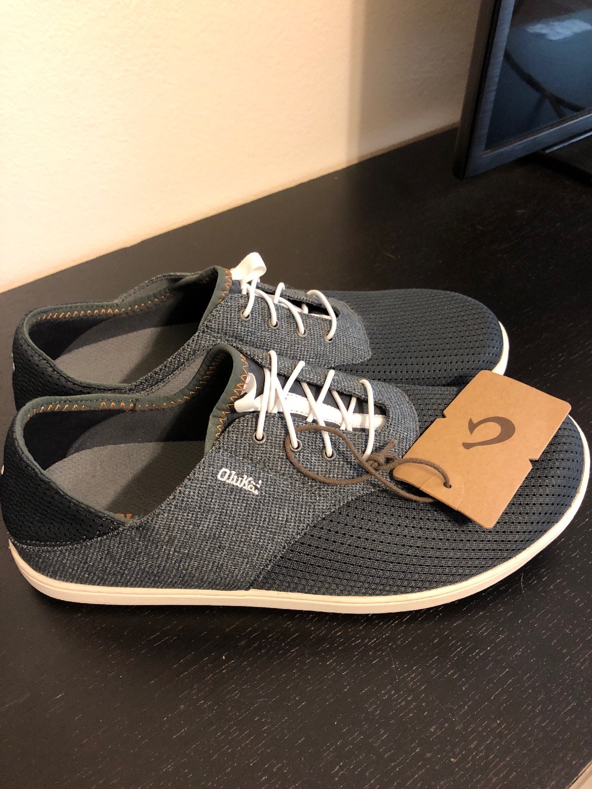 OLUKAI Uomo SHOES NOHEA MOKU DARK SHADOW SIZE 10