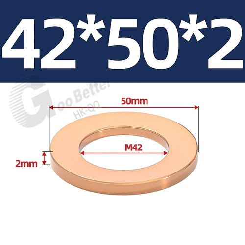 Copper Sealing Washers Metric - M3 M4 M5 M6 M8 M10 M12 M14-M60 Sump Plug Washer - Picture 125 of 130