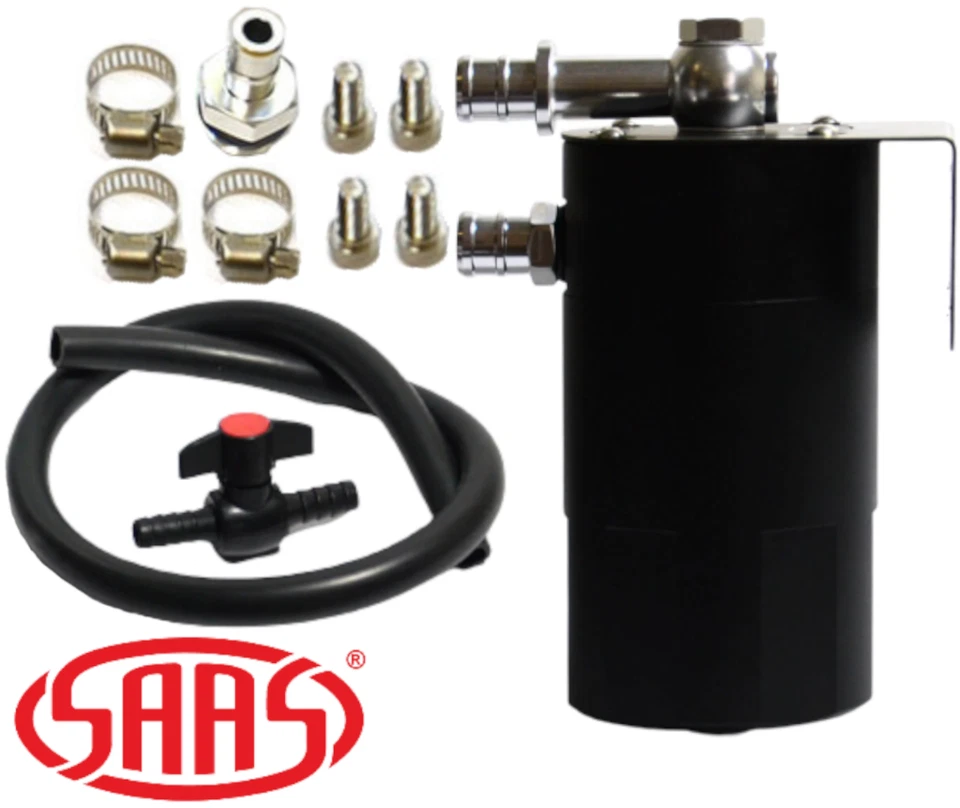 SAAS BAFFLED OIL CATCH CAN FOR TOYOTA HILUX KZN130R KZN165R KZN185R 1KZTE 3.0 I4 - image 2 of 2