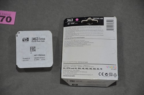 Genuine Original 2x (Two) HP 363 Light Magenta (C8775EE) Ink Cartridges Exp 2013 - Zdjęcie 2 z 2