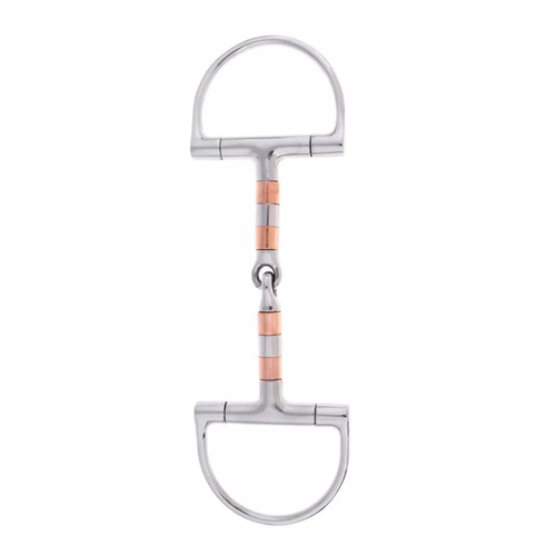 D Ring Snaffle Bit Horse Riding with Copper Roller Stainless Steel Top Quality - Picture 4 of 4