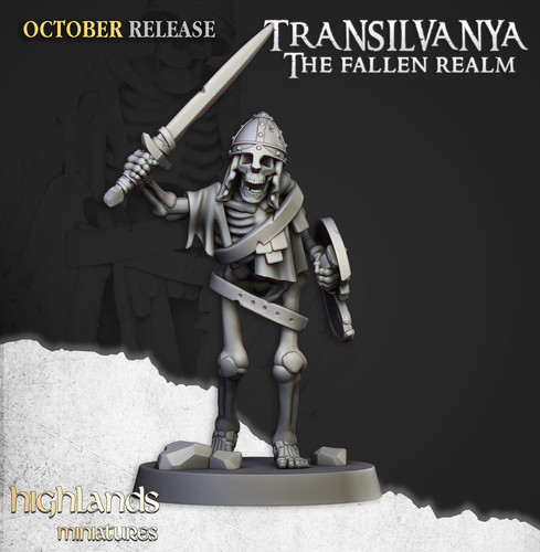 Skeleton Warriors for Fantasy Wargaming by Highland Miniatures - Picture 8 of 12