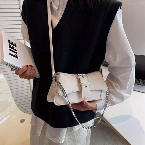 Women Shoulder Side Bag Leather Handbag Chain Luxury Wallet Crossbody Sling Bags - Picture 22 of 60