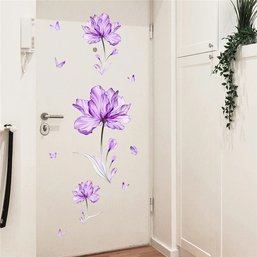 Removable Flower Decal Lotus Wall Stickers 3D Wall Art Girls Bedroom Home Decor - Picture 4 of 5