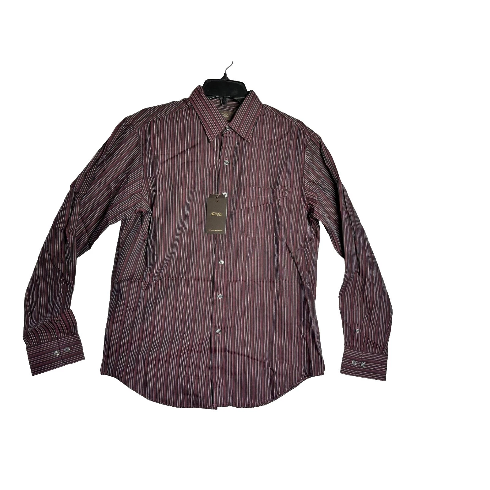 Camisas informales con botones para hombre Tasso Elba de algodón a rayas