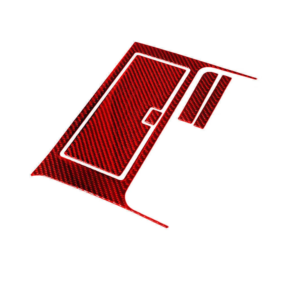 5X Carbon Fiber Storage Box Panel Cover Trim For Suzuki Grand Vitara 2006-13 Red - Image 3 of 4