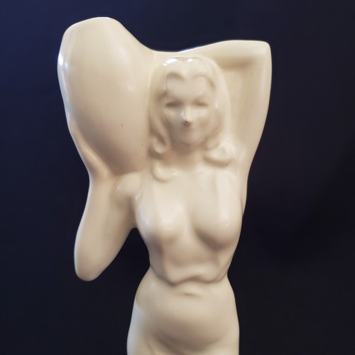 Statuina ceramica artistica dama vaso Metlox California made Romanelli drappeggiata vintage - Foto 8 di 14