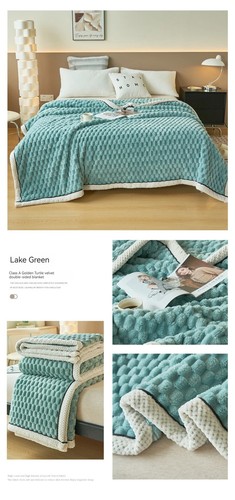 Super Soft Plaid Sleeping Blanket Warm Plush Blankets Sofa Throw Blanket Quilt - Picture 24 of 32