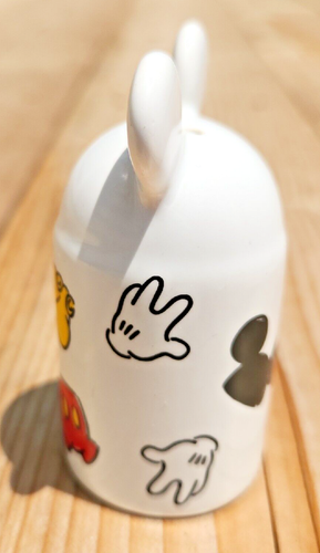 Disney Best of Mickey White Mouse Ears Ceramic 3 Hole 3” Salt Shaker - Picture 9 of 12