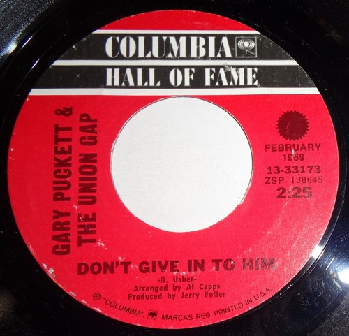 Gary Puckett 45 RPM - This Girl Is A Woman Now / Don't Give In To Him D5 - Picture 2 of 2