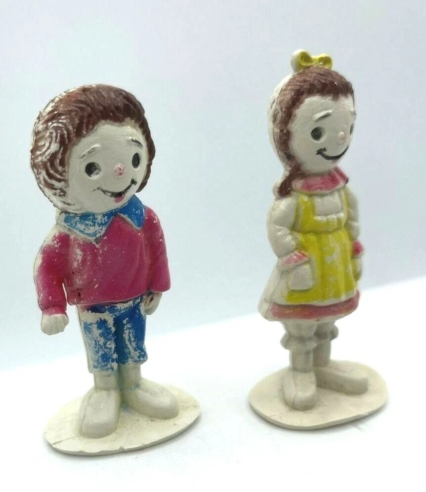 De Colección Par Raggedy Ann y Andy Estatuilla de Goma Diener Ind Conjunto De Colección B Foto 2 de 4
