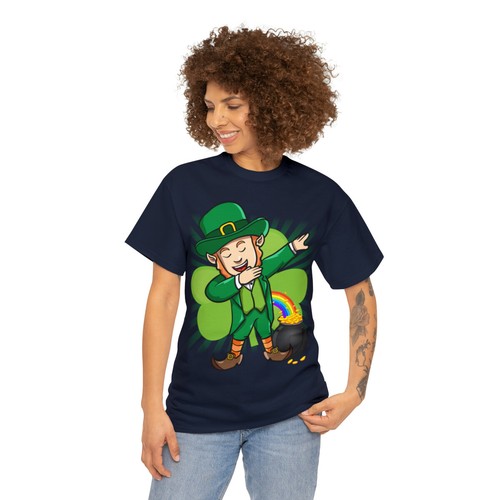 Dabbing Leprechaun St Patricks Day Graphic Tee Shirt - Bild 16 von 25