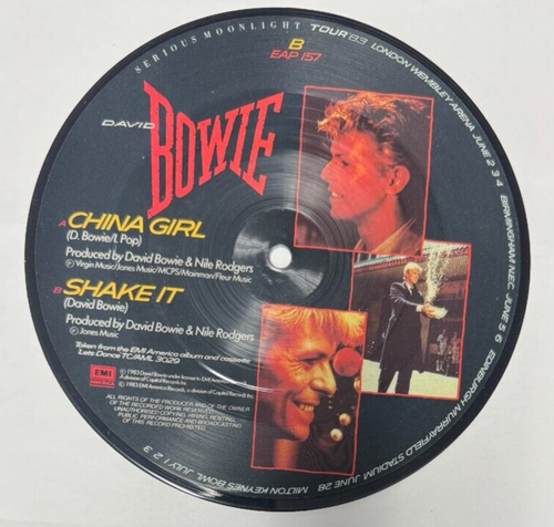 David Bowie – China Girl 7" Picture Disc - 1983 UK EMI America EAP 157 NEW - Picture 2 of 2