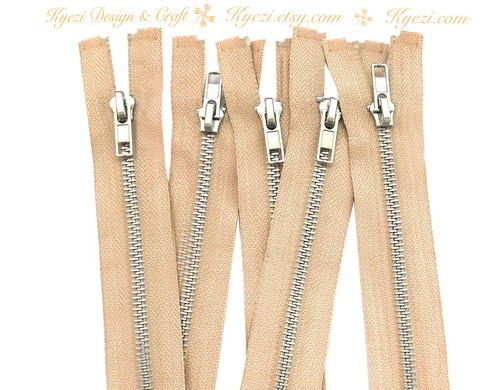 5 - 10 pcs Silver Separating Jacket Zipper, Gauge 5 Zippers - 30", 32", 34", 36" - Picture 18 of 26