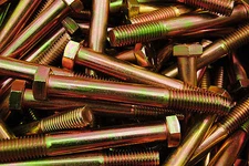 (15) Hex Head 5/8-11 x 5 Grade 8 Bolts Cap Screws Yellow Zinc Coarse