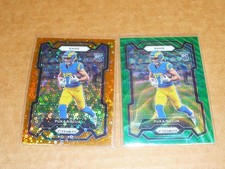 2023 Panini Prizm PUKA NACUA RC/ROOKIE LOT OF 2 RAMS DISCO GREEN WAVE #357