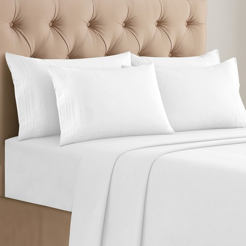 6 Pcs Bed Sheet Set Soft Deep Pocket Microfiber Hotel Quality Bedding Sheets - Picture 49 of 168