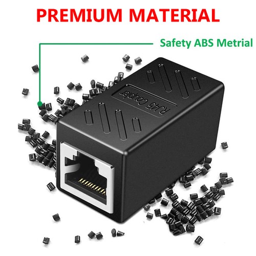 Frau RJ45-Koppler Ethernet-Kabelverlängerung Cat7/Cat6/Cat5e 8P8C LAN-Anschluss - Afbeelding 9 van 11