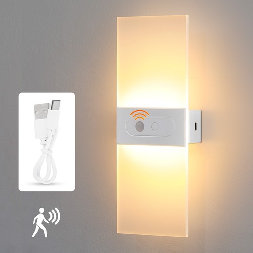 Led Indoor Battery Wall Light Wireless With Motion Detector Hallway Wall Lamp US - Picture 8 of 12