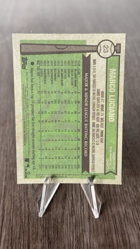 2025 Topps Heritage - Marco Luciano #23 cromo plata refractor brillante - Imagen 2 de 2