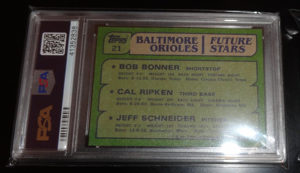 1982 Topps #21 Cal Ripken Jr. Rookie Card Graded 6 EX/MT By PSA | eBay