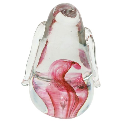 Kerry Handarbeit Glas Pinguin Figur - rosa Wirbel mundgeblasen Kunstglas, Irland - Bild 3 von 17